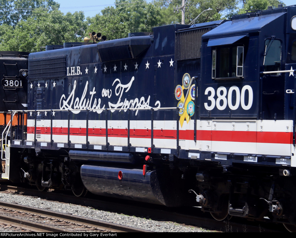 IHB GP38-3 #3800 - "Indiana Harbor Belt Salutes the Troops"